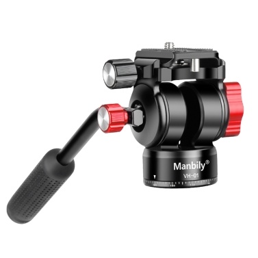 Manbily VH-1 Compact Video Fluid Head Pan Tilt Tripod Head Panorama Ballhead Tripod Mount