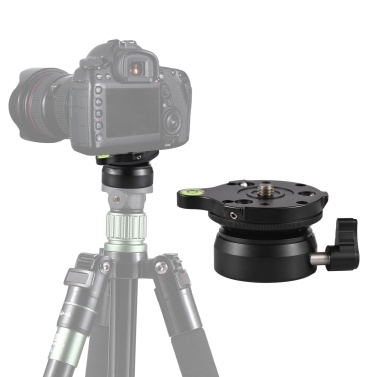 Tripod Leveling Base Photography Camera Tripod Head with 1/4 Inch Mounting Screw