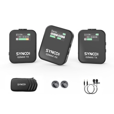 SYNCO G2MAX 1-Trigger-2 2.4G Wireless Microphone System Clip-on Microphone