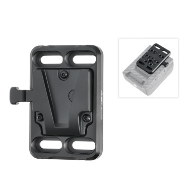 JLwin JL-35 Mini V Lock Battery Adapter Plate V Mount Battery Plate Aluminum Alloy with 1/4 Inch 3/8 Inch Screw Hole