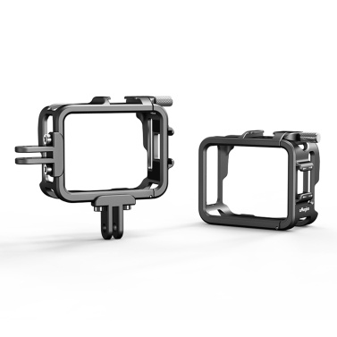 aMagisn Sports Camera Video Cage Aluminum Alloy Camera Cage with Dual Cold Shoe Mounts Metal Protective Frame Vlog   Accessories Replacement for Insta360 GO 3S