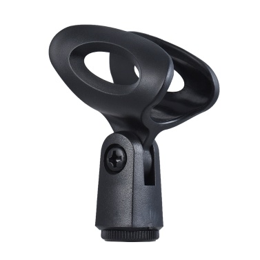 M-2 Plastic Mic Clip Microphone Holder φ28mm 3/8" Screw Hole Adjustable Tilting Angle for All 28mm Diameter Handheld Transmitters Microphones