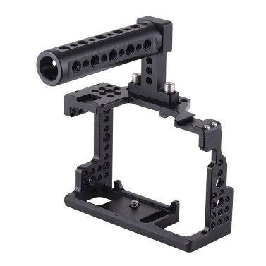 Andoer Camera Cage Video Film Movie Making Stabilizer Aluminum Alloy 1/4 Inch Screw with Cold Shoe Mount for Sony A7II/A7III/A7SII/A7M3/A7RII/A7RIII Camera