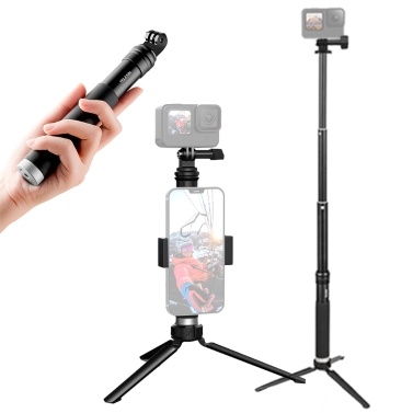 TELESIN Handheld Extendable Selfie Stick Monopod Aluminum Alloy Adjustable Pole