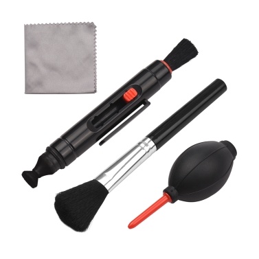 Andoer Multifunctional Cleaning Kit Lens Dust Blower + Cleaning Pen + Brush + Microfiber Lens Cleaning Cloth for Camera Telescope Smartphone