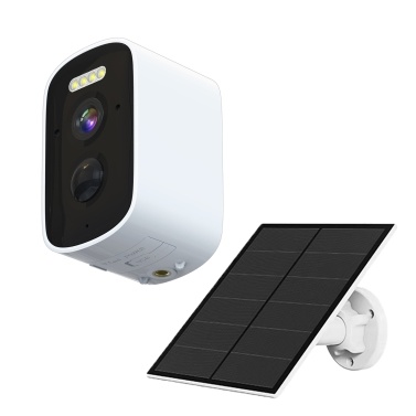 D21 Solar Powered Wireless Security Camera 2K 4MP Wall Mount Smart WiFi Camera with Solar Panel