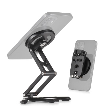 Multifunctional Desktop Magnetic Phone Mount Foldable Phone Tripod Mount Magnetic Phone Holder Replacement for iPhone 15/14/13/12 Series Android Phones