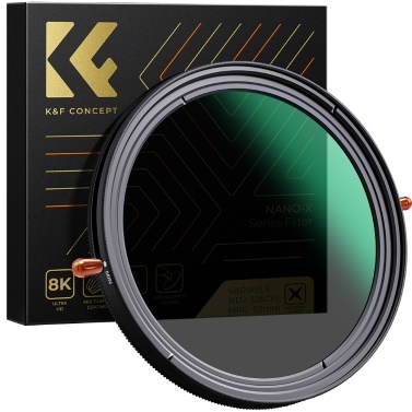 K&F CONCEPT 77mm 2-in-1 Variable Adjustable ND Filter Neutral Density Fader
