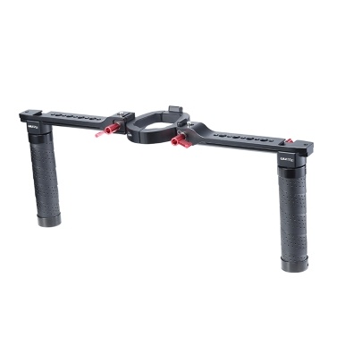 UURIG DH13 Professinal Video Accessories Dual Handle Grip for Handheld Stabilizer with Cold Shoe Extension Mount Adjustable Handle Position Compatible with Ronin S/SC Stabilizers