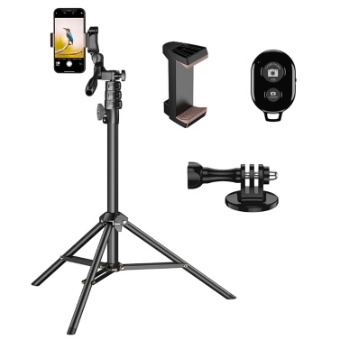 APEXEL 180cm/70in Selfie Stick Tripod Stand Aluminum Alloy with Remote Shutter