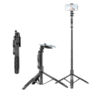 60 Inch Multi Function Selfie Stick Desktop Tripod with 6 Section Telescoping Rod