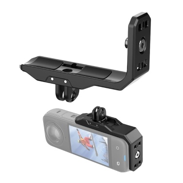 Horizontal Mount Bracket Expansion Stand Adapter Aluminum Alloy with 1/4 Inch Screw Replacement for Insta360 X4/X3 Camera Vlog Accessories