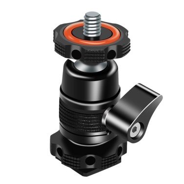 Mini Ball Head Adapter Monitor Mount Cold Shoe Adapter Aluminum Alloy with 1/4 Inch Screw for Mounting Camera Monitor Microphone LED Video Light