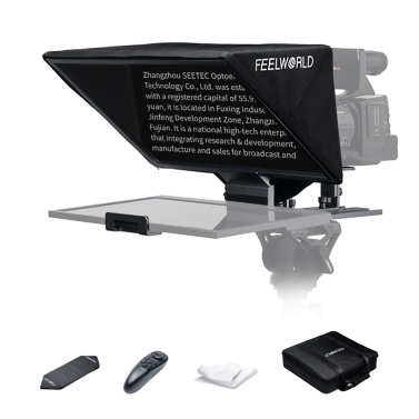 FEELWORLD TP16 16 Inch Foldable Teleprompter Prompter with Remote Control Carry Case