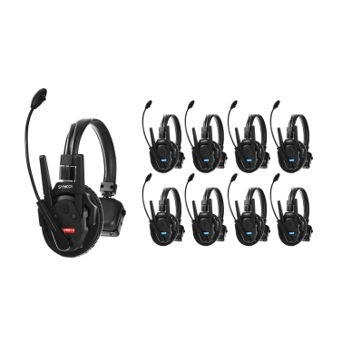 SYNCO Xtalk XPro9 9-Person Wireless Intercom Headset System