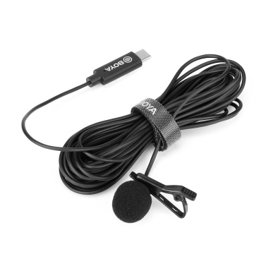 BOYA Omnidirectional Single Head Lavalier Lapel Microphone Mic