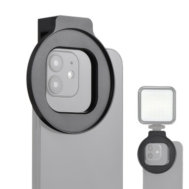 JV-FC67 67mm Phone Filter Mount Threaded Lens Filter Clip Full Metal with Cold Shoe Mount Replacement for iPhone 15/14/13/12