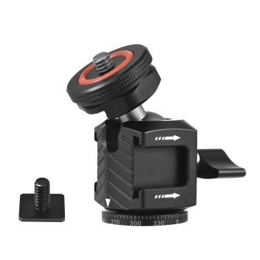 Multi-functional Mini Ball Head 360°Rotatable Aluminum Alloy Ballhead Adapter Tripod Head