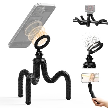 TELESIN P3-FM-02 Magnetic Flexible Phone Tripod Stand Desktop Tripod for Phone