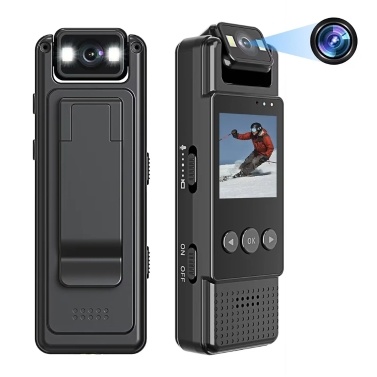 1080P WiFi Body Camera with Audio and Video Recording Wearable Body Cam Mini Clip-on Camera Camcorder