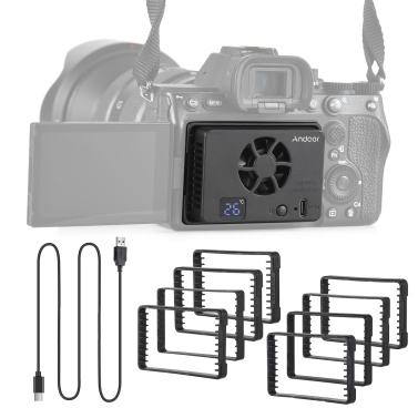 Andoer FS-06 Camera Cooling Fan External Cooling System with OLED Display