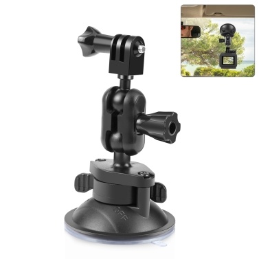 PULUZ PU545B Suction Cup Camera Mount Adjustable Car Camera Mount Dual Ballhead