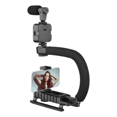 Universal Video U Grip Handle Handheld Vlog Bracket Stabilizer Kit
