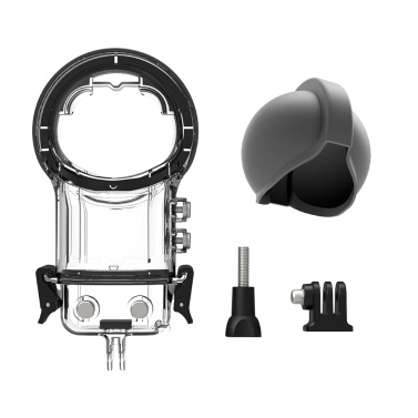 Panoramic Sports Camera Dive Case Waterproof Housing Diving Protective Case Underwater 50M with Silicone Lens Cover Replacement for Insta360 X3 Action Camera Accessories