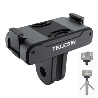 TELESIN OA-TPM-T04 Magnetic Quick Release Mount for Action Camera  Metal Camera Mount with Sports Camera Adapter Compatible with Action 4/3
