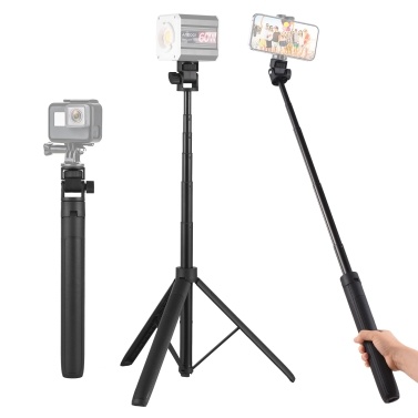 140cm/55in Extendable Light Stand Adjustable Selfie Stick Tripod