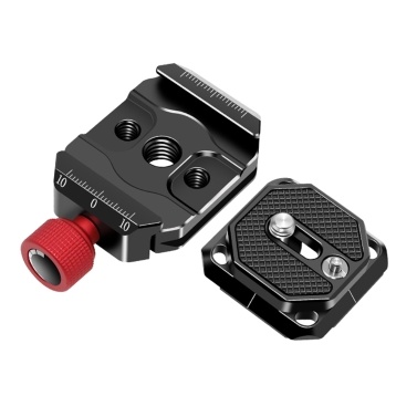 Quick Release Clamp Adapter Set with Quick Release Plate Arca Swiss with 1/4 & 3/8 Inch Screw Hole Aluminum Alloy for Tripod Monopod Ballhead