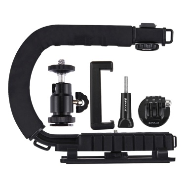 PULUZ U-Shaped Portable Handheld Camera Holder Video Handle DV Bracket C-Shaped Steadicam Stabilizer Kit