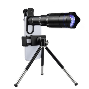 40X Mobile Phone Telephoto Lens Kit with Lens Clip + Phone Holder + Extendable Mini Tripod + Remote Shutter