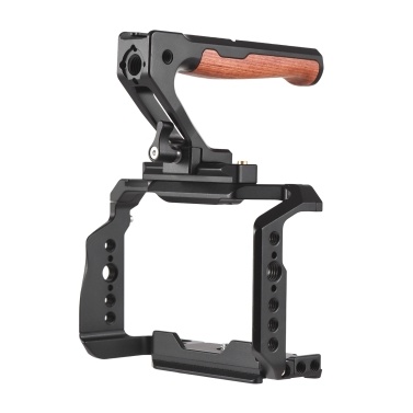 Camera Cage with Top Handle Aluminum Alloy Camera Video Cage with Cold Shoe Mount Numerous 1/4 Inch & 3/8 Inch Threads Replacement for Sony A6700