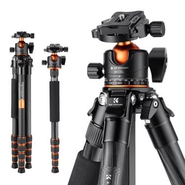 K&F CONCEPT 61.4in Carbon Fiber Camera Tripod