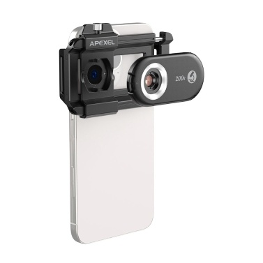 APEXEL APL-MS200 200X Mobile Phone Microscope Lens with LED/ UV Lights