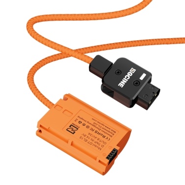 ZGCINE EN-EL15 Dummy Battery with D-Tap Connector Power Cable 60cm Long D-Tap to EN-EL15 Dummy Battery Replacement for Nikon Z8/ Zf/ Z6/ Z6II/ Z7II/ Z5/ D850/ D810/ D810A/ D780/ D750/ D610/ D500/ D750
