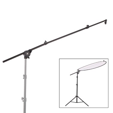 Extendable Photo Studio Photography Reflector Diffuser Holder Stand Boom Arm Support  withClip Flexible Swivel Grip Head Clamp