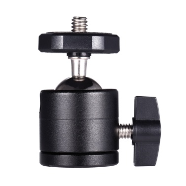 Mini Ball Head 360 Degree Rotatable Aluminum Alloy Ball Head Mount with 1/4 Inch Screw for Camera Camcorder Tripod