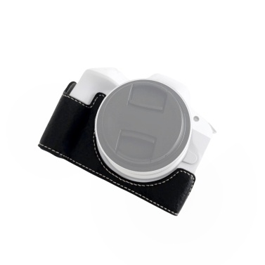 Digital Camera Bottom Protective Case PU Leather Camera Bag with 1/4in Fixing Screw Compatible with Canon R50/R100