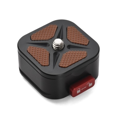 Quick Release Plate Tripod QR Plate Camera Mount Adapter Quick Setup with 1/4 Inch Screw 1/4 Inch & 3/8 Inch Threads Aluminum Alloy