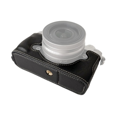 Portable Camera Protective Case Retro Style Camera Case Holder Carry Bag Bottom Opening Design with Shoulder Strap Replacement for Nikon Z fc Camera