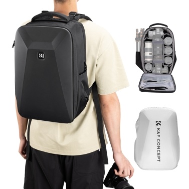 K&F CONCEPT Multifunctional Camera Backpack Hardshell DSLR Camera Bag 22L Large Capacity Camera Case