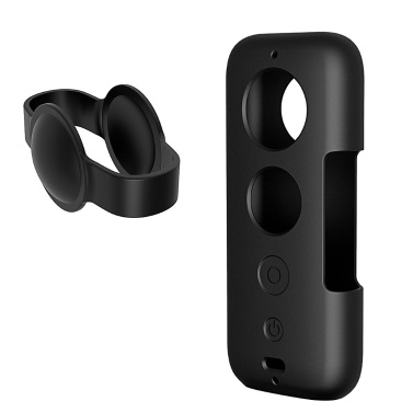 PULUZ Protective Silicone Case with Lens Cover Anti-Scratch Protective Wear-resistant Shell Protector for Insta360 One X