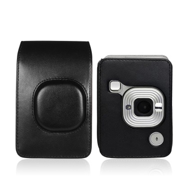 Compact Size Instant Camera Case Bag PU Leather with Shoulder Strap Compatible with Fujifilm Fuji Instax mini LiPlay