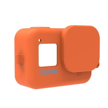 TELESIN Protecive Rubber Case Silicone Sleeve Housing Cover with Lens Cover Lanyard Compatible with GoPro Hero 8 Black Action Camera