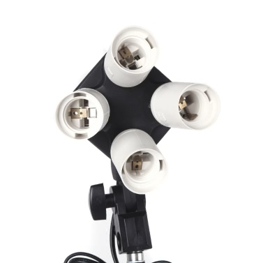 Andoer 4in1 E27 Base Socket Light Lamp Bulb Holder Adapter Splitter for Photo Video Film Studio Photography Studio Softbox Accessories