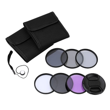 Andoer 77mm UV+CPL+FLD+ND(ND2 ND4 ND8) Photography Filter Kit Set Ultraviolet Circular-Polarizing Fluorescent Neutral Density Filter for Nikon Canon Sony Pentax DSLRs