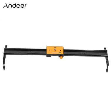Andoer 60cm Video Track Slider Dolly Track Rail Stabilizer Aluminum Alloy for Canon Nikon Sony Cameras Camcorders Max Load Capacity 6Kg