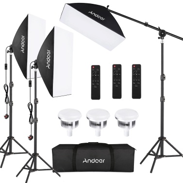 Andoer Studio Photography Light Kit Softbox Lighting Set